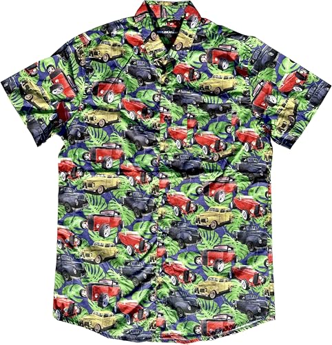 Image of Molokai Surf Button Down Slim Fit Hawaiian Short Sleeve Shirts