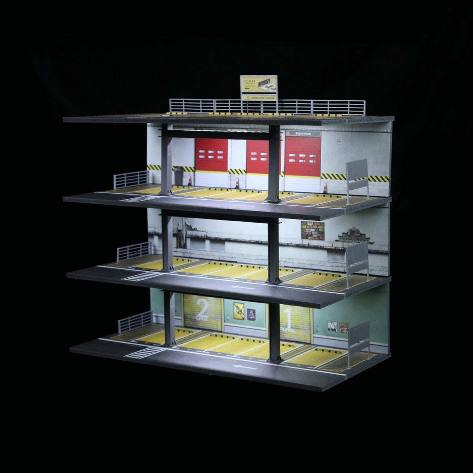 Vitrine für Modellautos Im Maßstab 1:64, Diorama Dekoration, Spielzeugauto Ausstellungsbox, Miniatur Szenenmodell, Style E