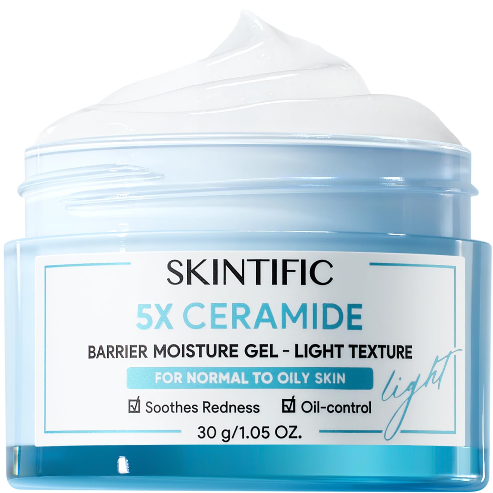 SKINTIFIC 5X Ceramide Repair Gel for Sensitive Skin-Light Texture,30g | Lightweight Face Moisturizer with 24H Hydration, — beauty deal on Shopping With Noya