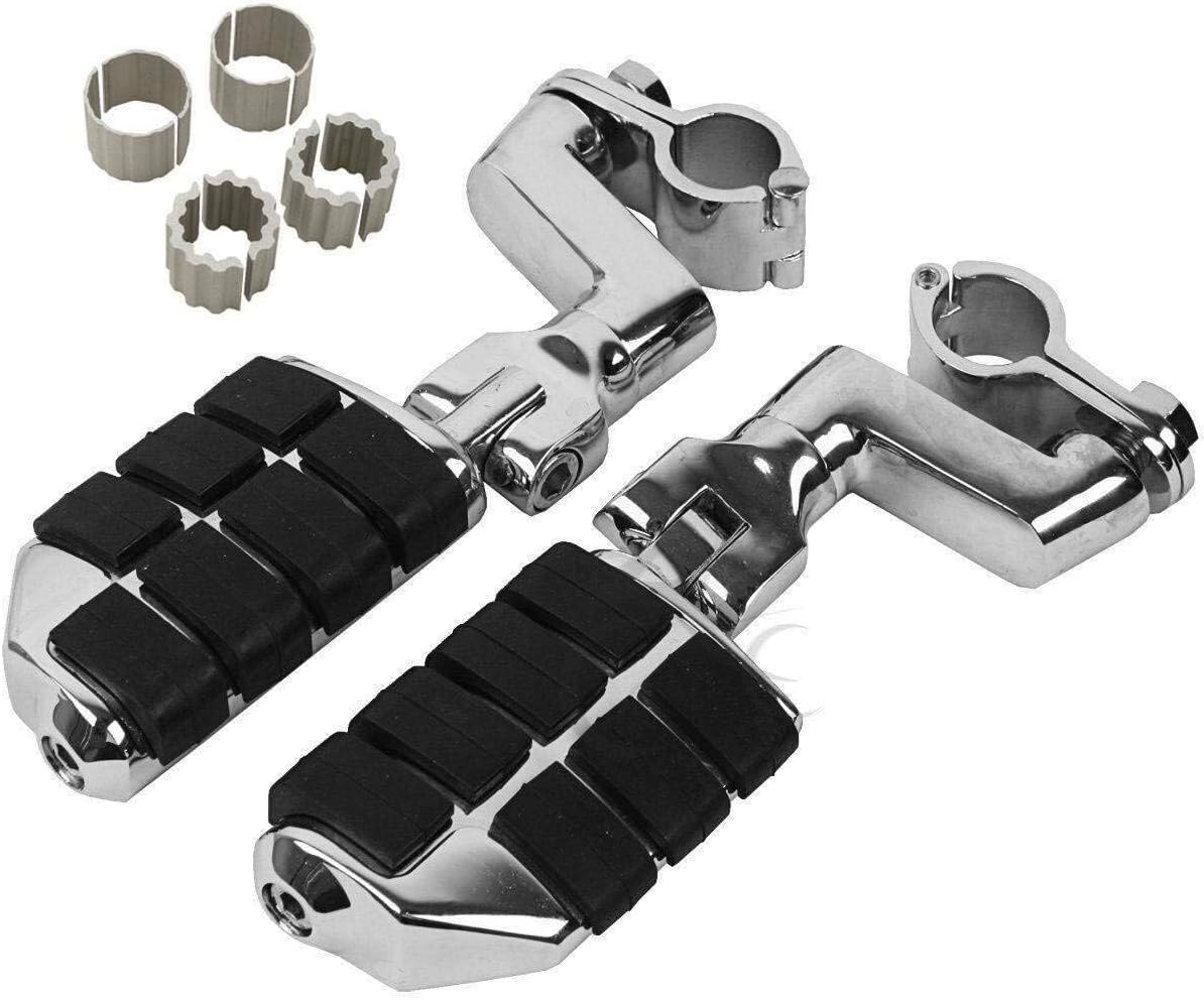 TCMT 1" 7/8" Engine Guard Highway Foot Pegs Fits For Honda(Goldwing) Yamaha Suzuki Harley DavidsonW/ 1" or 7/8" Engine Guard