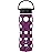 Lifefactory 22-Ounce BPA-Free Glass Water Bottle with Classic Cap and Protective Silicone Sleeve, Plum