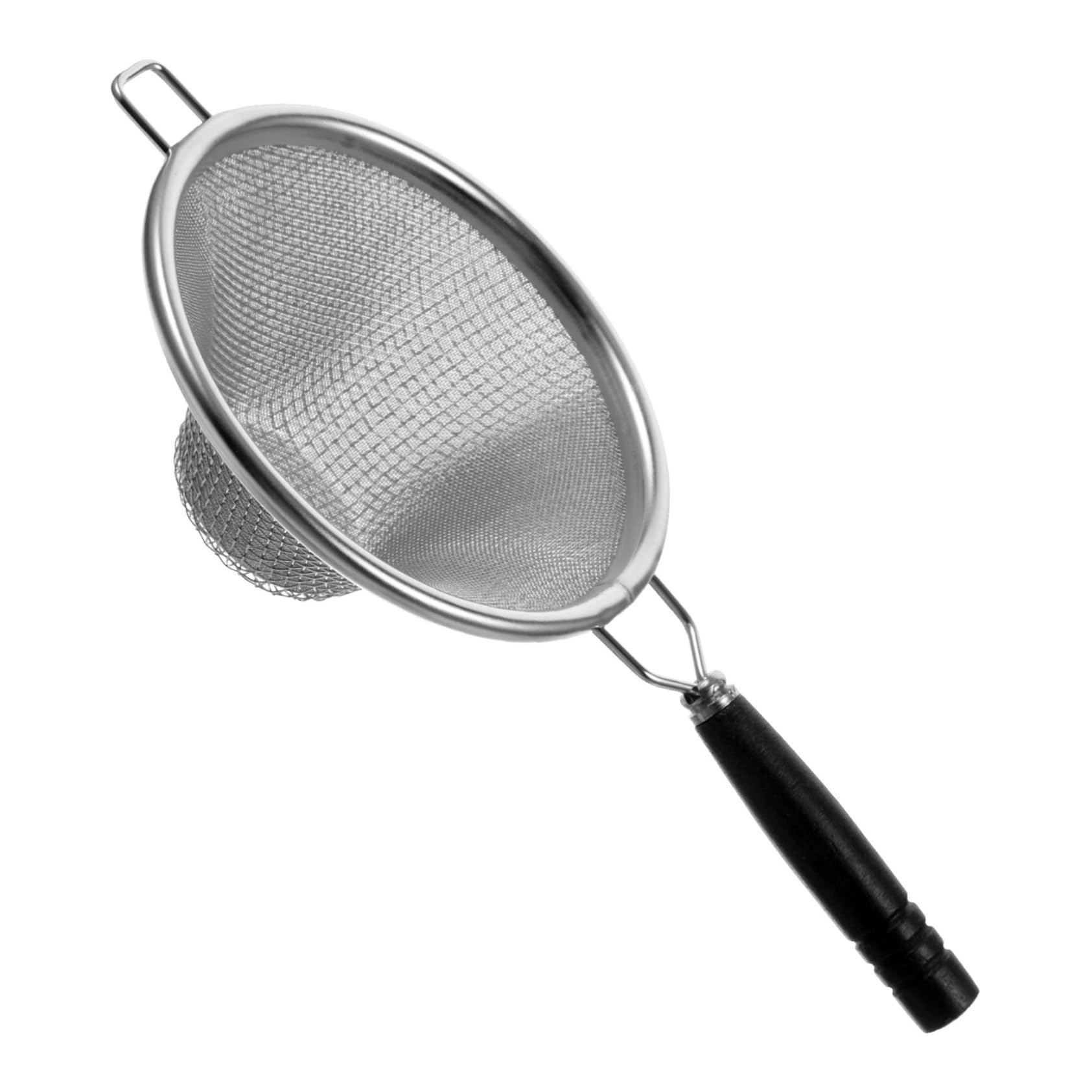 SOLUSTRE Fine Mesh Tea Strainer Wooden Handle Stainless Steel Loose Tea Filter for Home Brewing and Easy to Clean