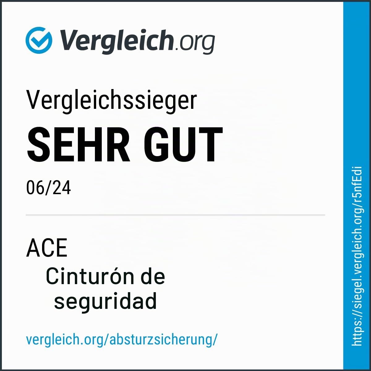 ACE - Arnés de seguridad (1 punto, con anticaída, EN 353/361, hasta 100 kg)