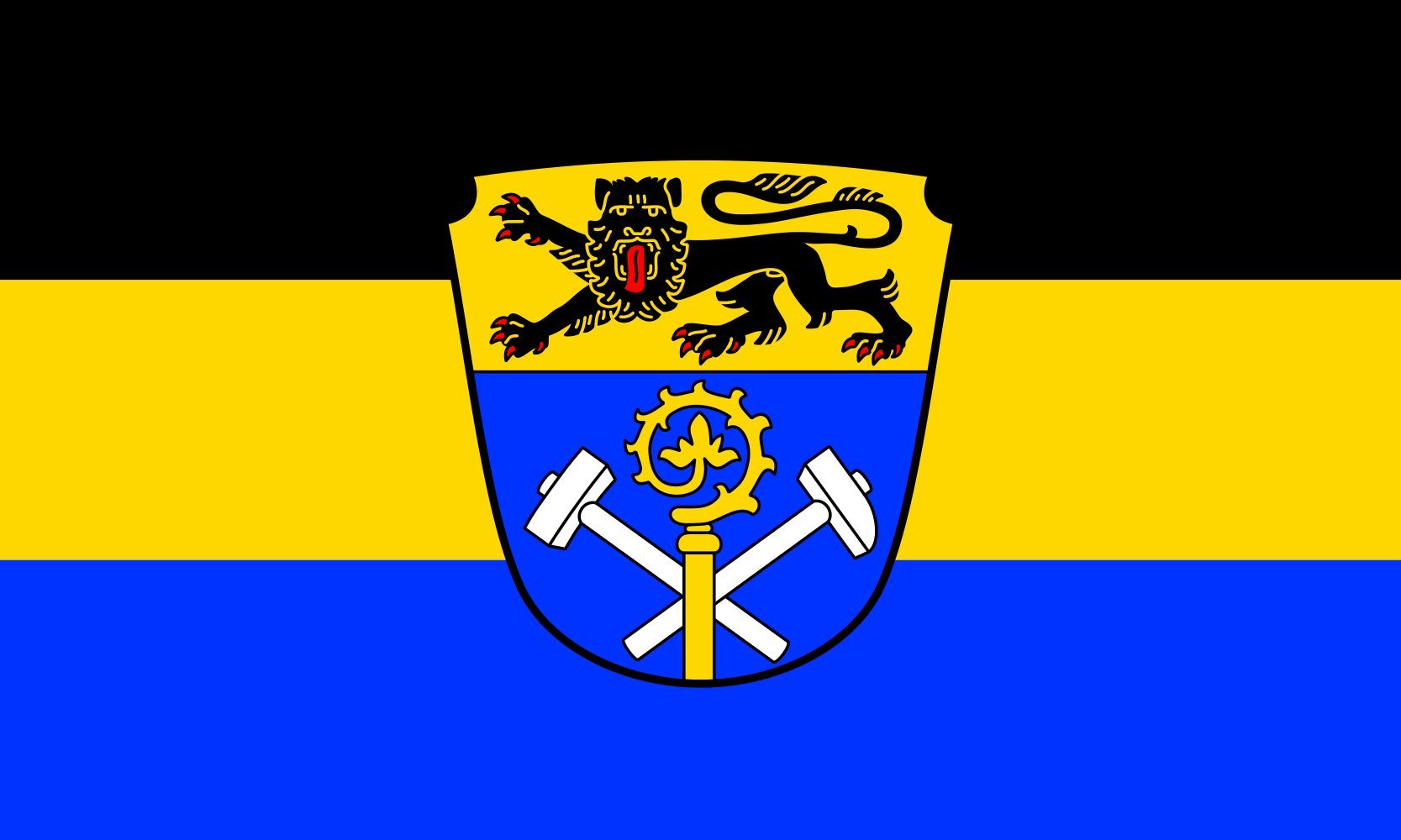 Drapeau de Weilheim-Schongau de qualité supérieure aux couleurs éclatantes