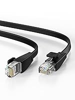 Vista 1 de CableCreation Cable Ethernet Cat 6 de 1.64 pies, cable plano de Internet de alta velocidad para soporte en exteriores e interiores, red CAT6, cable