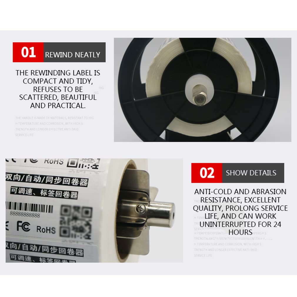 Nawijak etykiet Dwukierunkowy automatyczny nawijak etykiet, szerokość etykiety 120 mm, średnica 200 mm, regulacja do przodu i do tyłu, 1/1,5/3 cala wewnętrzna maszyna do przewijani