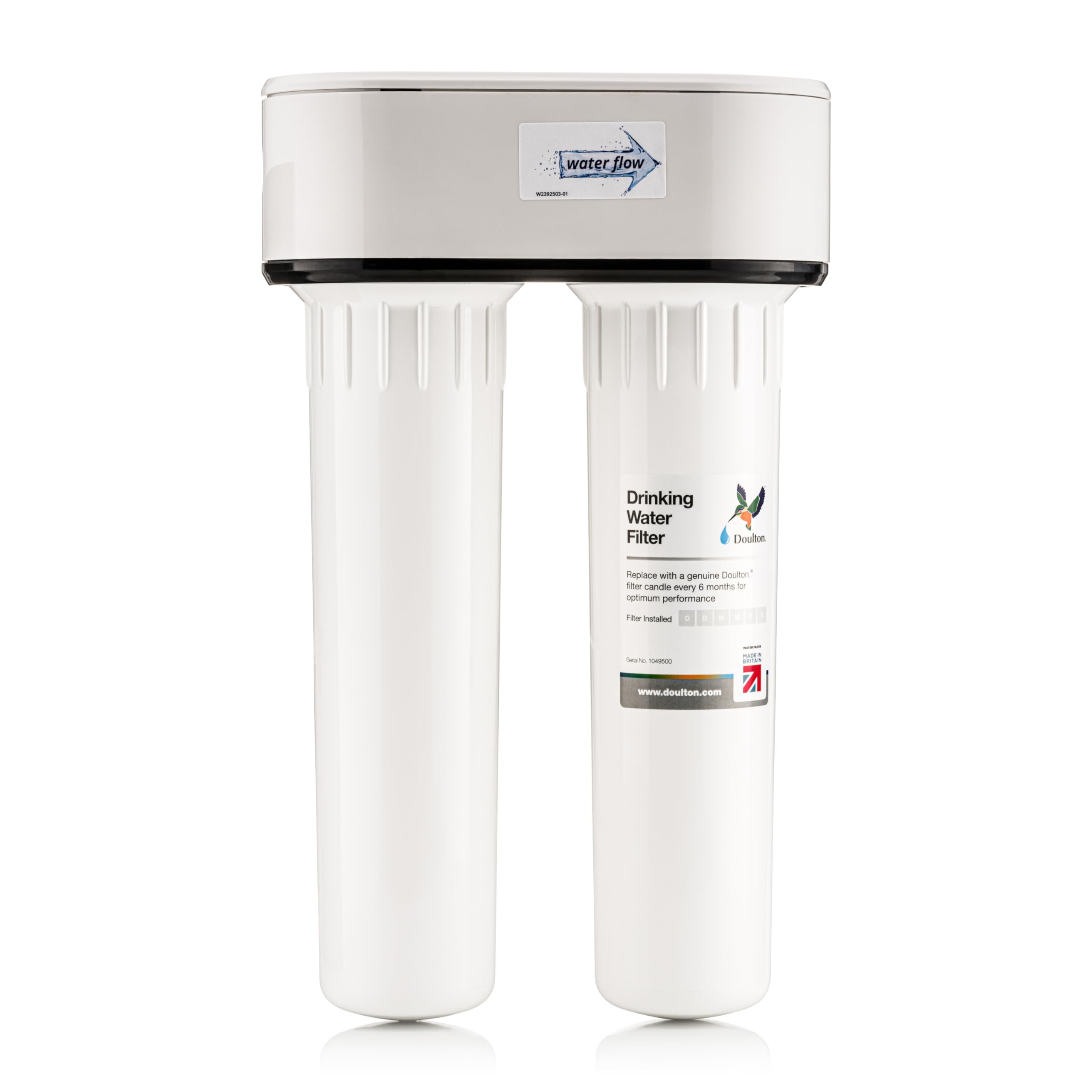 Doulton HIP Duo Antical + Filtro de agua Biotect Ultra + Grifo de columna | Incluye: sistema HIP Duo, cartuchos de reducción de cal y Biotect Ultra, Sistema para debajo del fregadero