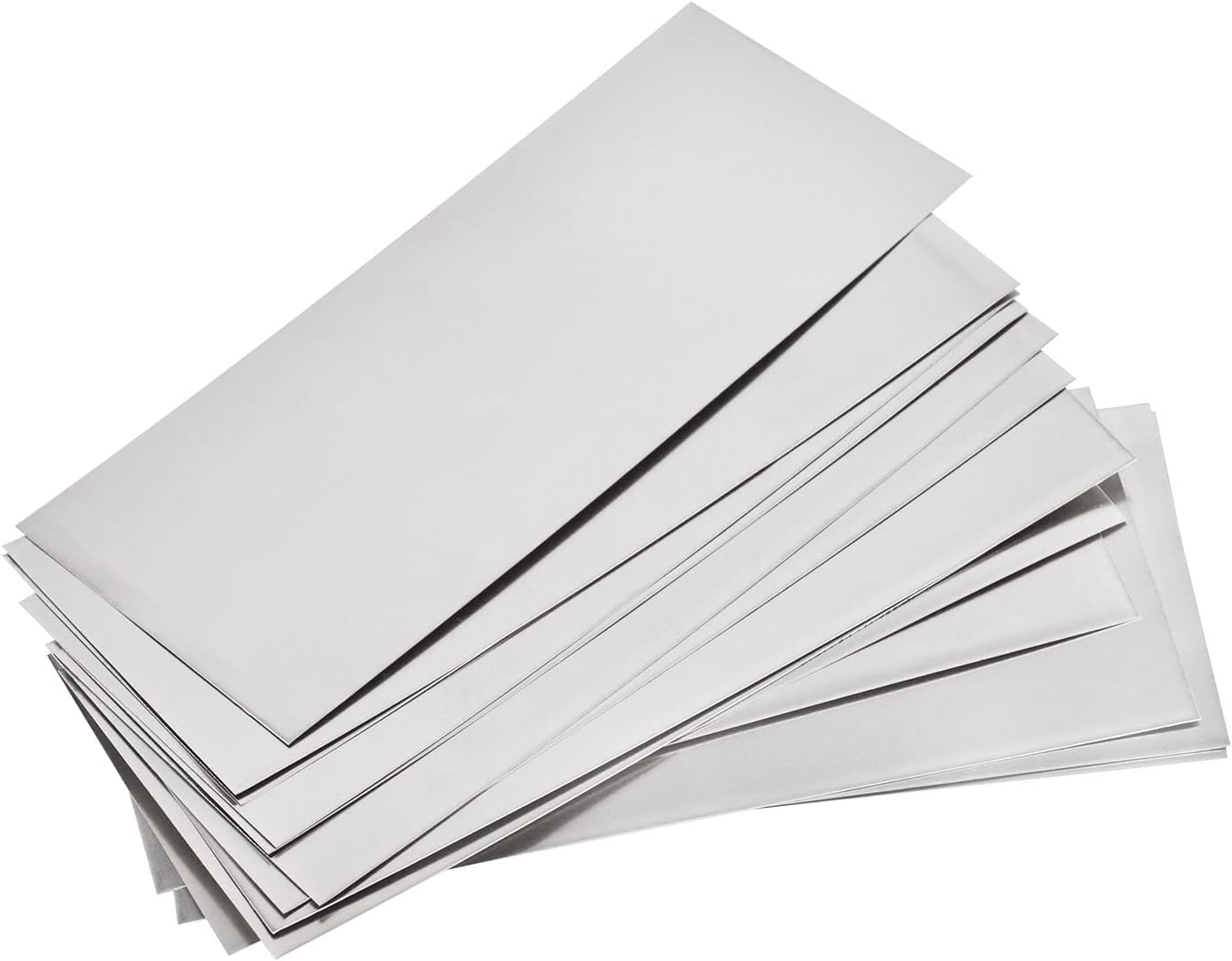 Shonan.Systems SHONAN 4 Inch Nickel Sheets, 15 Pcs Pure Nickel Strips Tabs for Nickel Electroplating, 99.6% Pure Nickel Strips