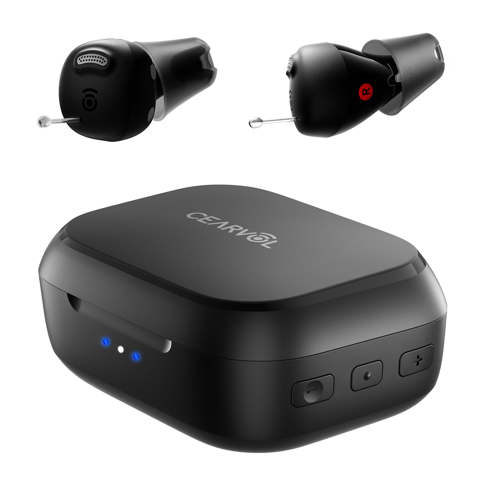 Nano Sound-Verstärker, Hörunterstützung für Senioren & Erwachsene, 3 Klangmodi, 3-Stufen-Verstärkung für Klare Audio-Wiedergabe, Diskretes Design, Ohne Bluetooth/App (Mitternacht)