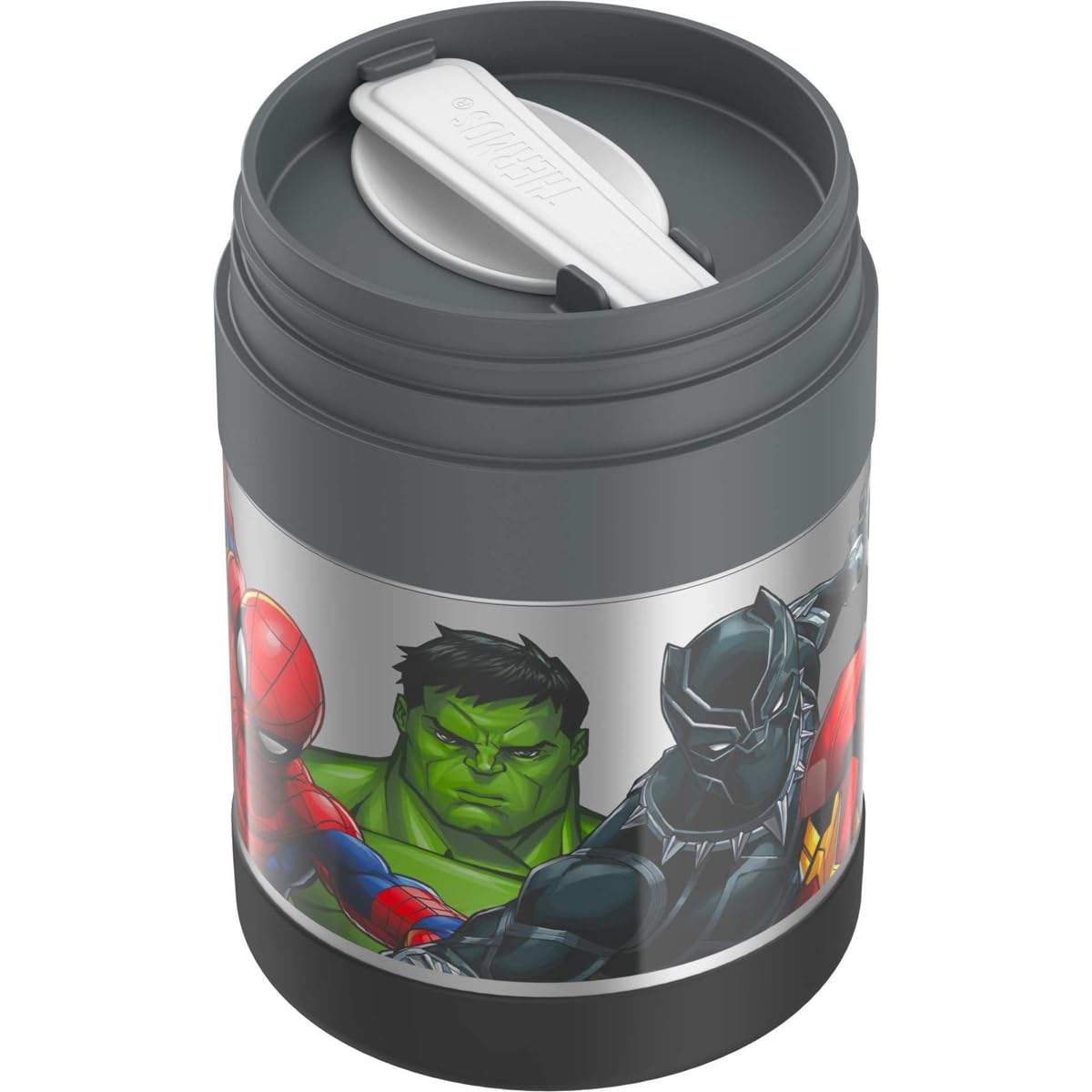 Thermos 'Funtainer Marvel' słoik na żywność z łyżeczką 16 uncji 5 godzin gorący 7 godzin zimno