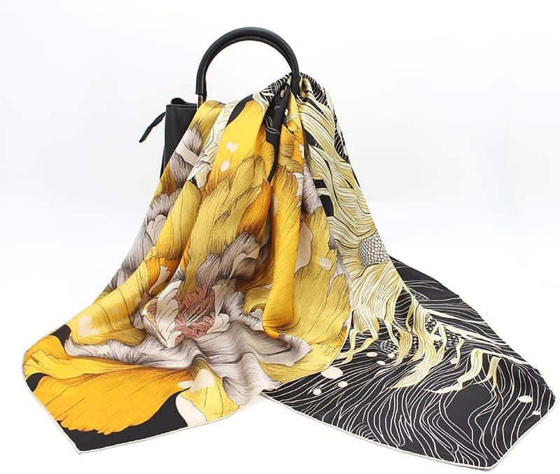 ANDANTINO 100% Silk Scarf 43" Large Square Lightweight Headscarf& Shawl–Women Hair Wraps-With Gift Packed - Image 2