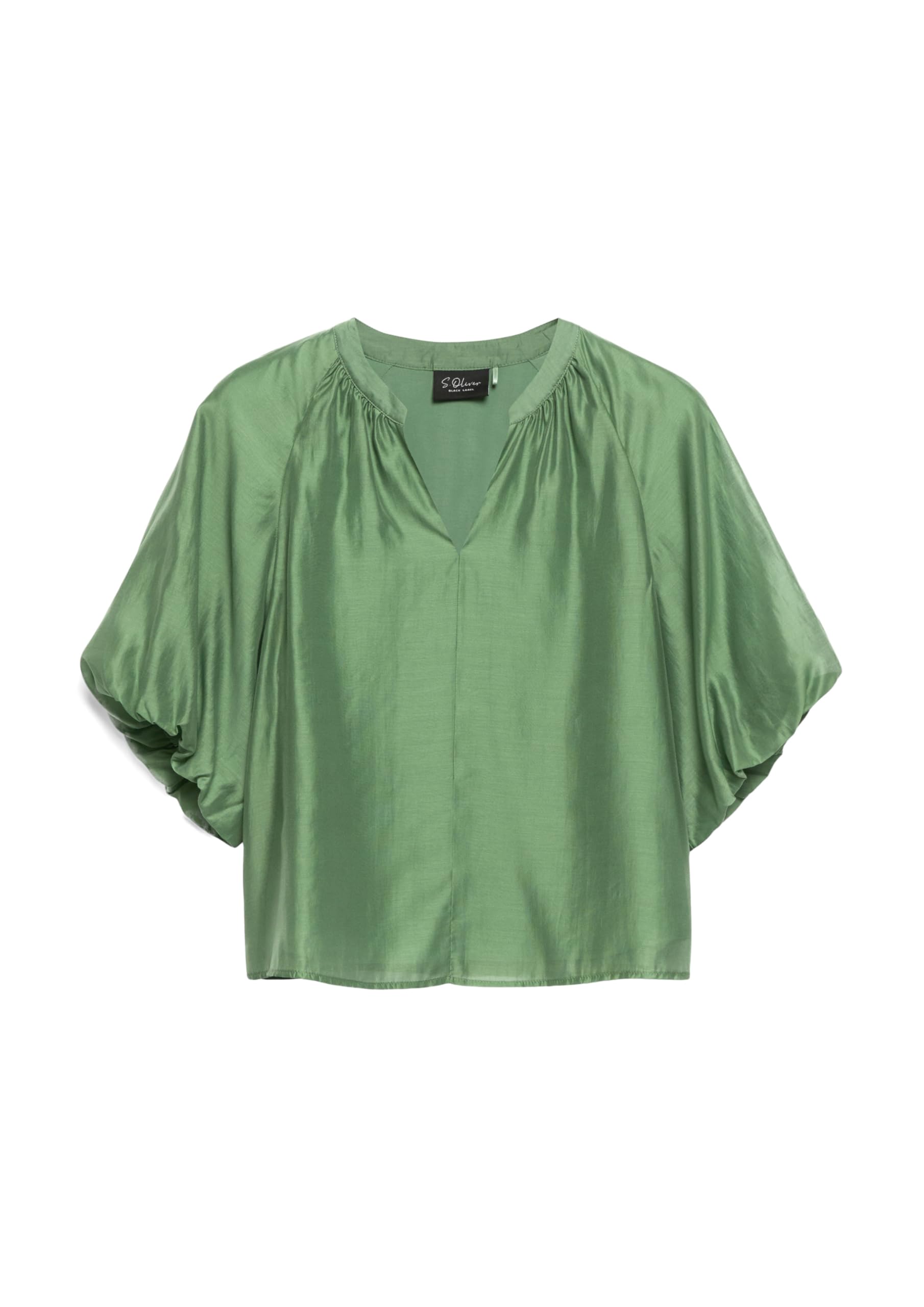 s.Oliver Viskosemix-Bluse im Loose Fit mit Puffärmeln