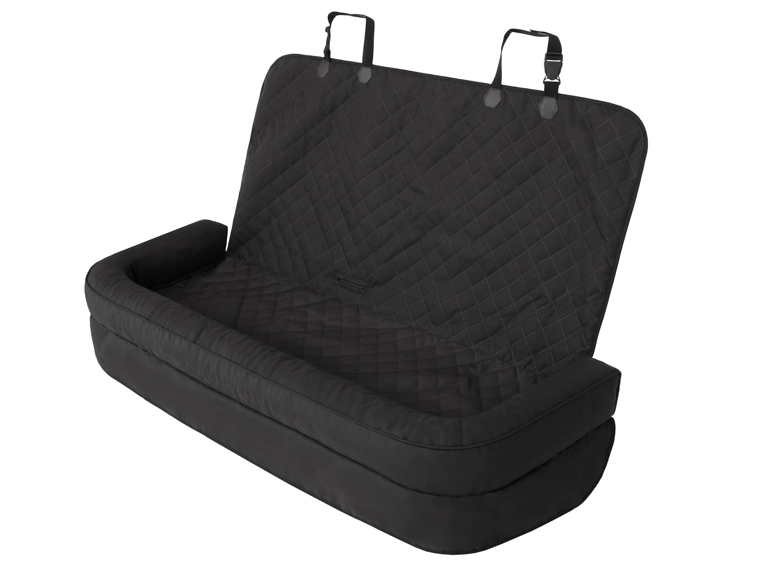 PillowPrim Dog Car Seat, Oxford, Black, Universal Fit, Car, Dog Car Seat, Seat Cover, Rear, Adjustable, Easy to Clean