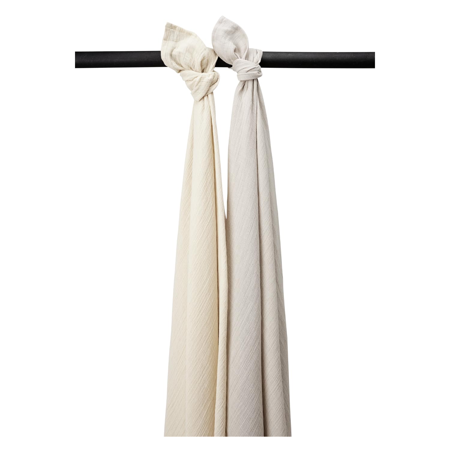 MEYCO Muslin Nappies Pack of 2 120 x 120 cm Muslin Nursing Cloth Soft Sand — image 1