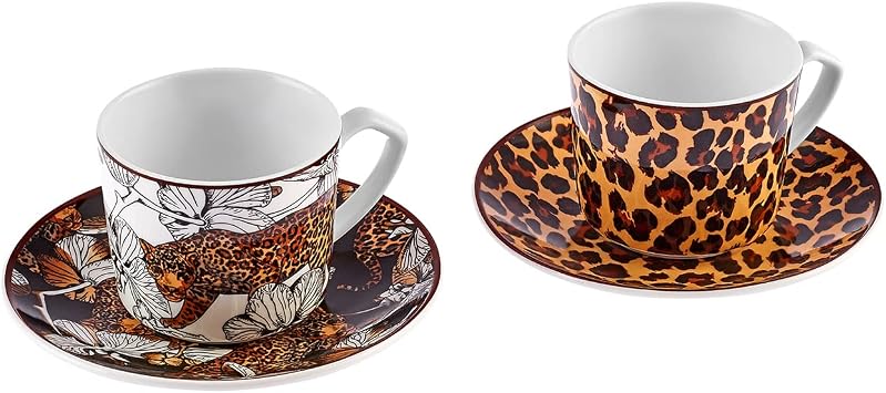 Karaca Tiger Set of 2 Coffee Cups 80 ml