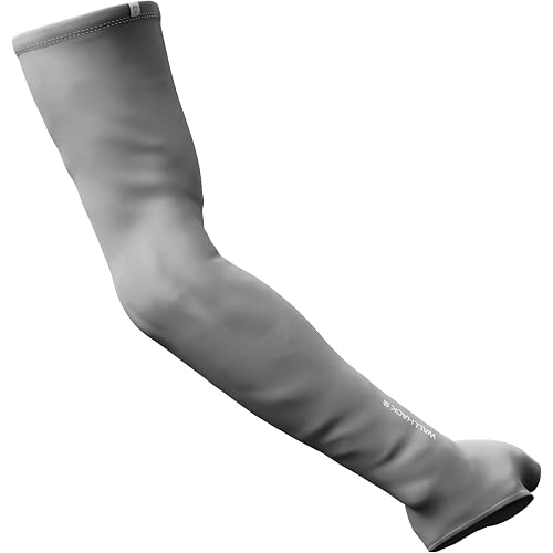 Wallhack Pro Gaming Sleeve with Glove, Palm Cover, Grey, S/M | Low-friction, high comfort performance, improves comfort on cloth and glass mouse pads, full sleeve design with palm cover.
