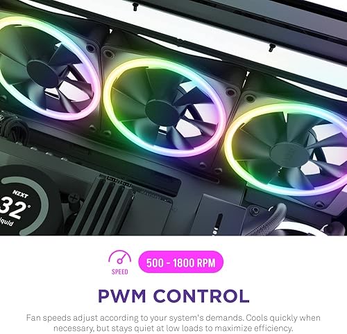 Miniatura 8 de NZXT Paquete triple F120 RGB Duo - 3 ventiladores RGB de doble cara de 4.724 in con controlador RGB - 20 LED direccionables individualmente - Flujo