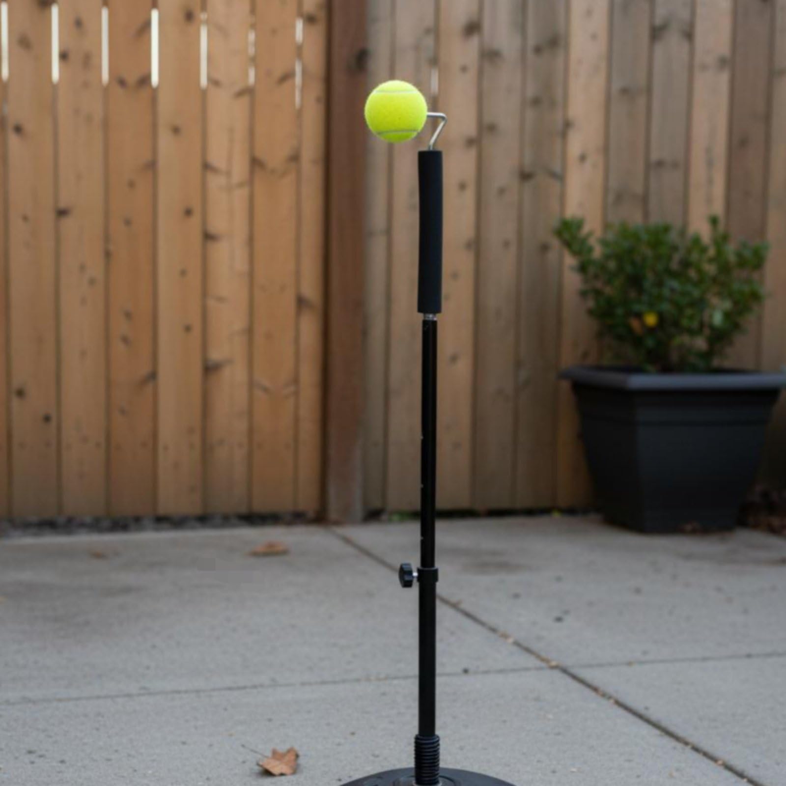 Tennis Allenatore Tennis Rebounder Portatile Ritorno Palla Collo Molla Acciaio Palo Telescopico Regolabile Base Riempibile Strumento Esercizi Footwork
