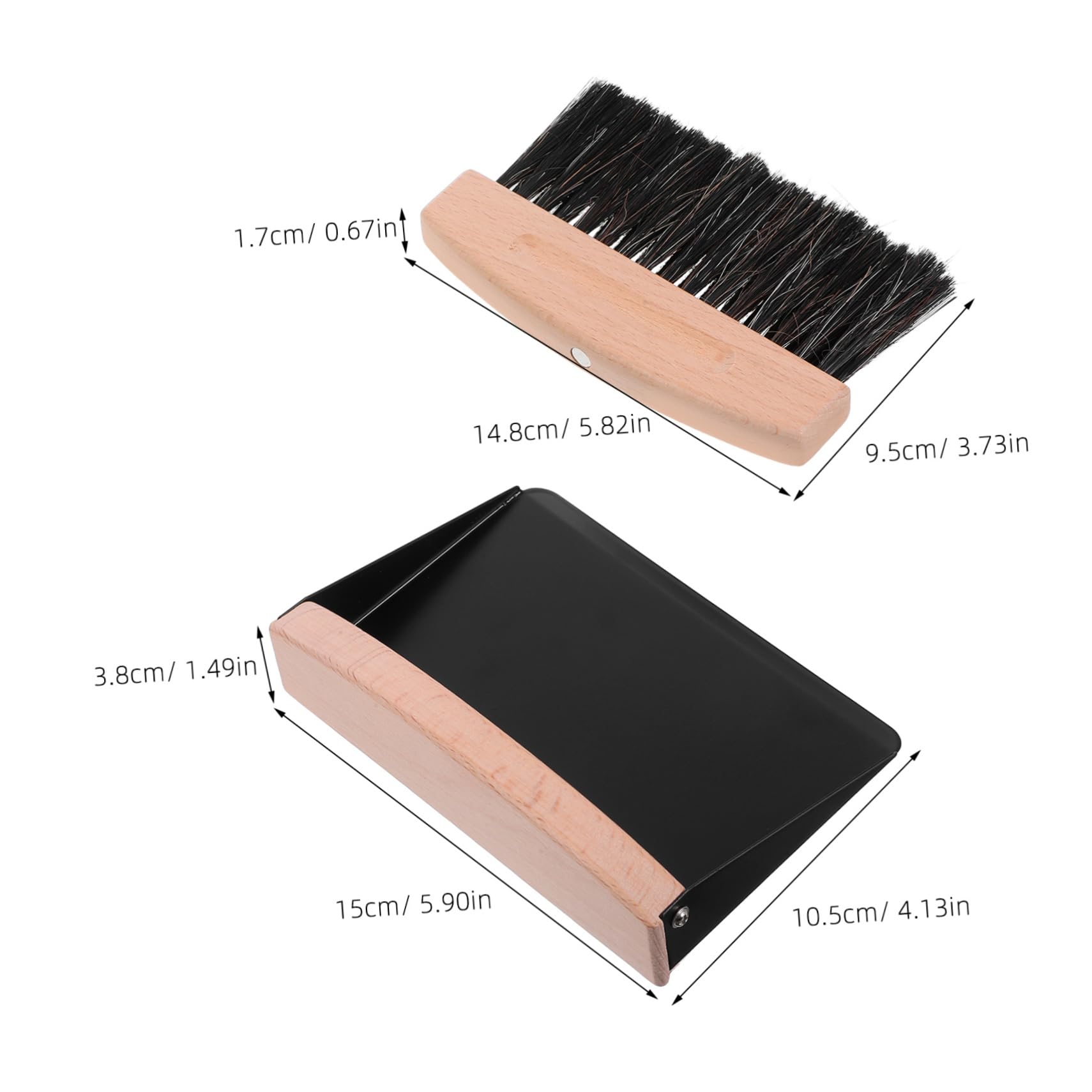 Wakauto Efficient Desktop Cleaning Broom Dustpan Mini Brush for Small Spaces Shelves