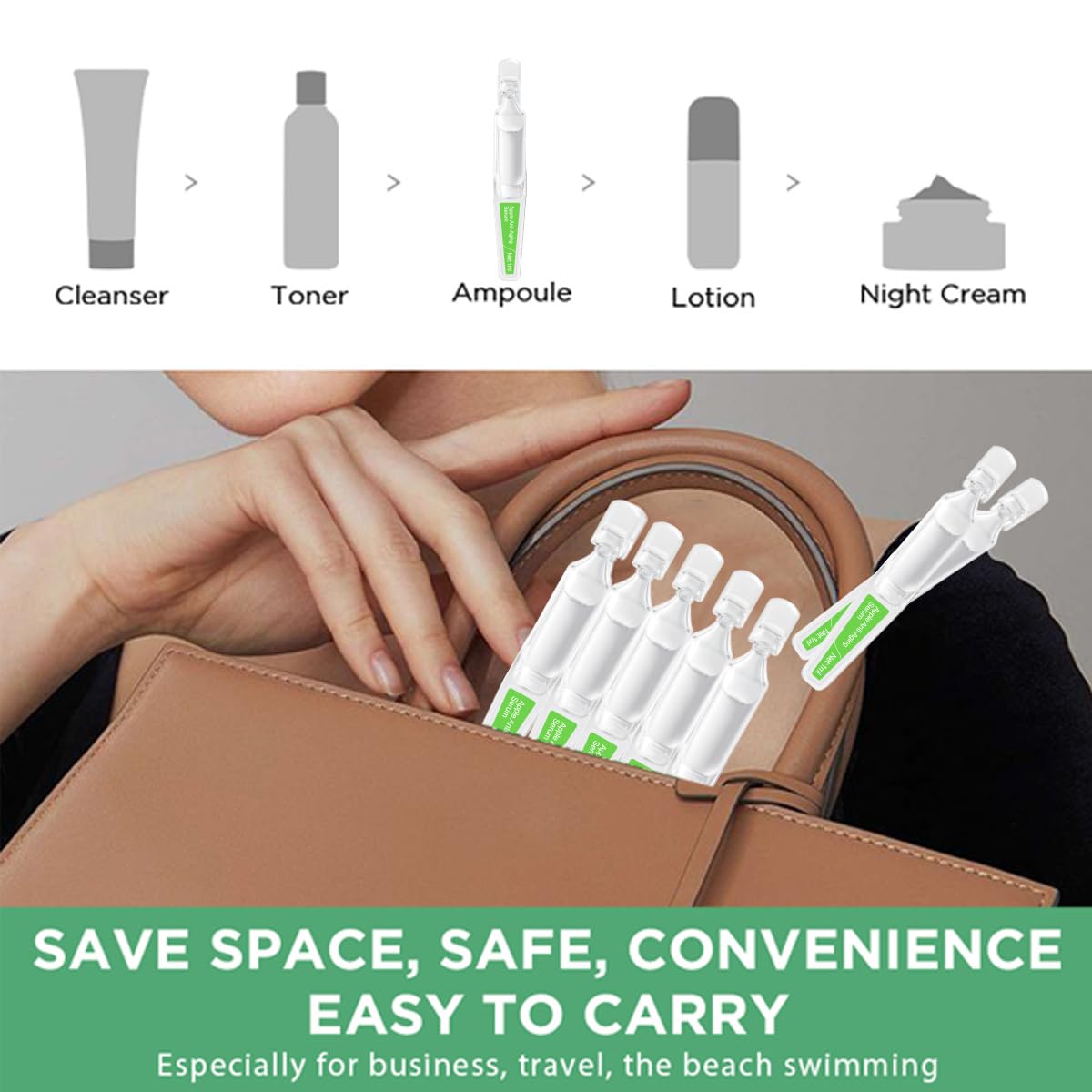 Hydrating & Anti-Aging Ampoules Serum - Apple Stem Cell & Tremella Mushroom Extract and Collagen - Deep Hydration, Anti-Wrinkle, Skin Firming & Revitalizing, For All Skin Types, 30 Pcs/Box - Image 5