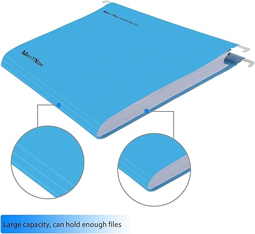 Miniatura 4 de MerryNine Carpetas colgantes para archivos, 24 unidades de archivos de suspensión de tamaño carta, archivadores de polipropileno con pestañas e