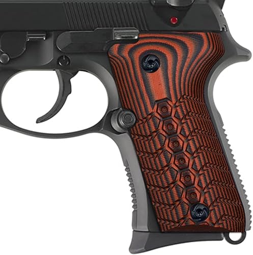 Guuun Empuñaduras G10 para Beretta 9296 Compacto, Textura Mecánica OPS