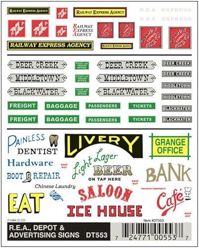 Woodland Scenics Dry Transfer Decal Depot REA y carteles publicitarios