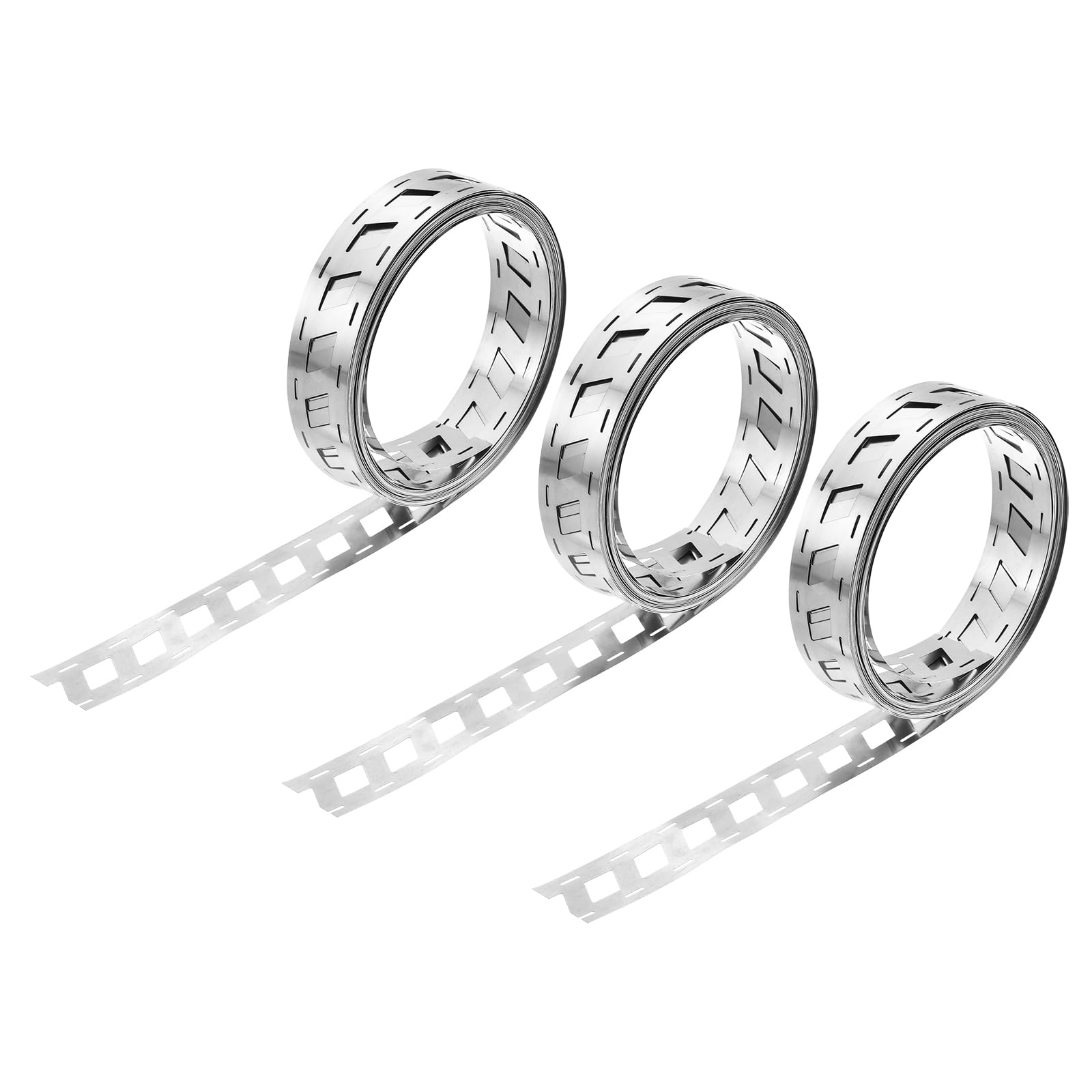 uxcell 3 Roll Pure Nickel Strip, 99.96% Pure Nickel Plate 0.15x23mm 6.56Ft(2m) Length Nickel Plating Strip for Battery Spot Welding