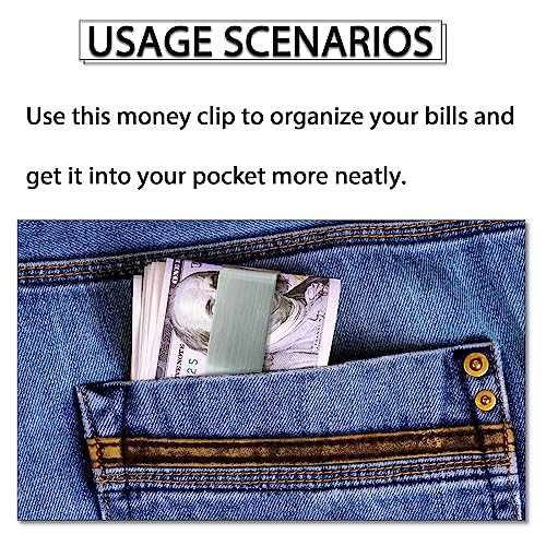 18 Pcs Stainless Steel Money Clip, Silver Metal Money Clip for Cash Credit Cards Holder Wallet Clip for Women Men 5