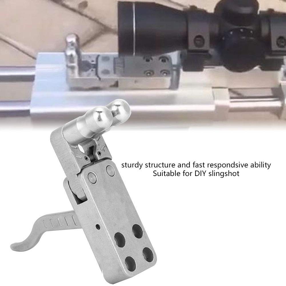 DEWIN Accessorio per Fionda Fai da Te, Fionda Professionale da Caccia Dispositivo di Rilascio Fionda in Acciaio Inox Trigger per Catapulta Accessorio Fai da Te 8 Viti