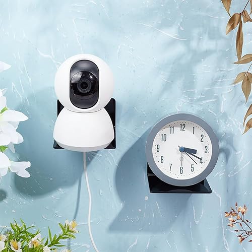 Miniatura 10 de PH PandaHall Paquete de 4 estantes adhesivos de pared, mini estantes flotantes de 3.9 in, estantes colgantes de acrílico, pequeñas repisas de