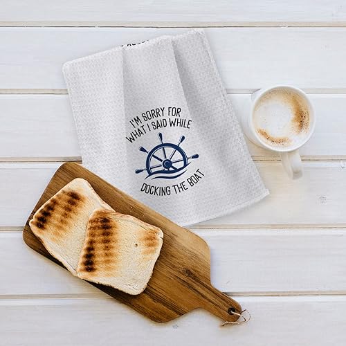Miniatura 5 de OHSUL Nautical I Am Sorry for What I Said While Docking The Boat - Toallas de cocina altamente absorbentes, paños de cocina, trapos de cocina,