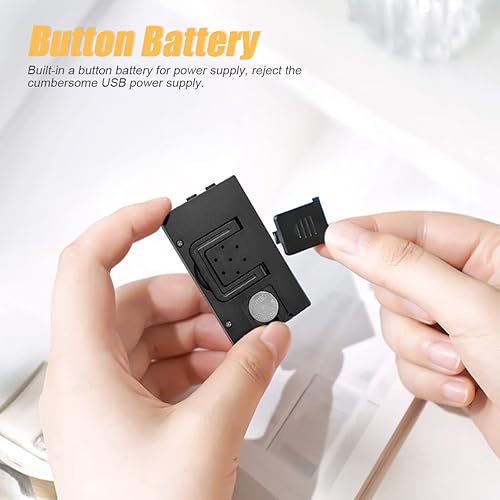 Miniatura 3 de Mini reloj digital para tablero de automóvil, relojes electrónicos autoadhesivos con hora LCD, reloj adhesivo automático con soporte de soporte,