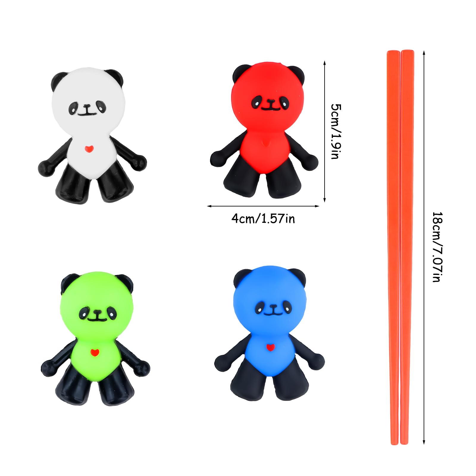 YILANJIN Chopsticks Panda, Chopstick for Beginners Reusable Non-Slip - Image 3