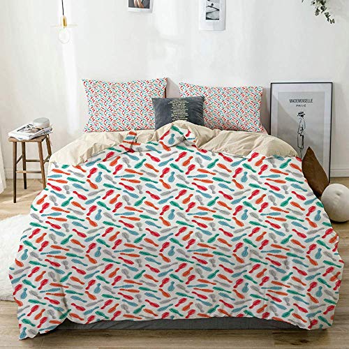 AXEDENRRT Design Comforter Cover Sets Twin 2 Pieces Luxury Skin Care 100% Washed Microfiber Funny sea Animals Cartoon…