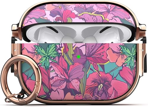 Funda para AirPod Pro 2, funda AirPods Pro con cerradura, funda AirPods Pro 2 para mujeres y hombres (rosa)