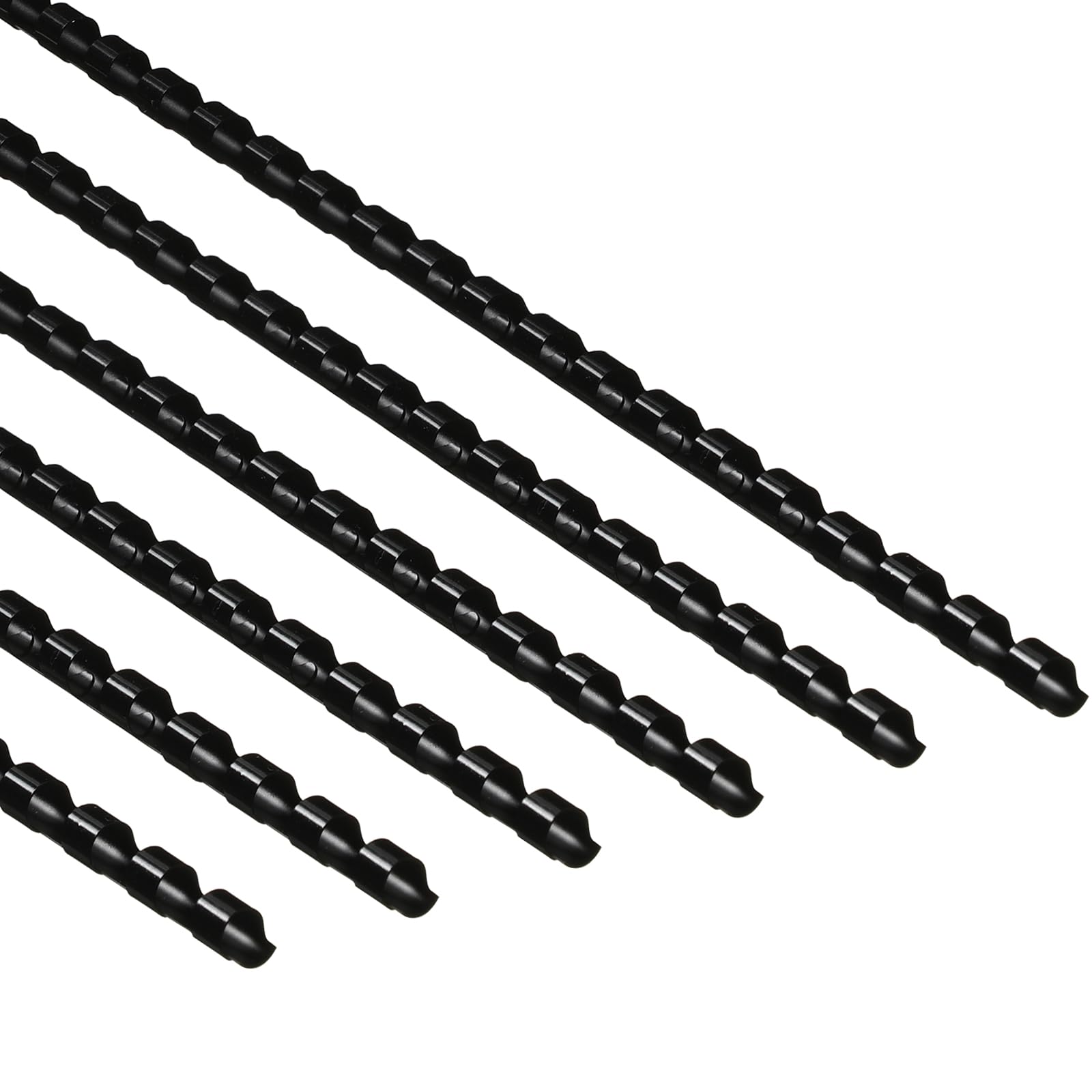 Yunsailing 150 Pack Plastic Binding Combs Plastic Binder Comb Ring 19 Ring Binding Spines Letter Size Spiral coils for Notebook Calendar(1/4 in,Black)