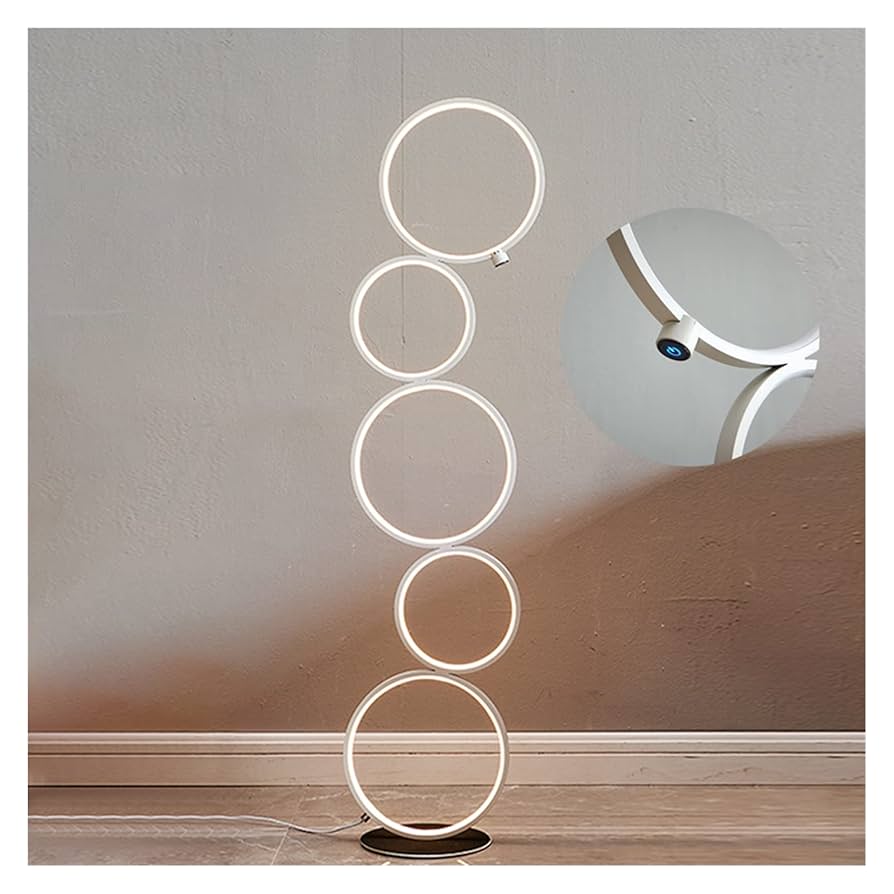 ファイブリング LED照明 スタンドライト フロアランプ おしゃれモダン Amazon.co.jp : フロアランプ モダンファイブリングアートフロア