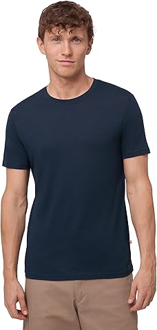 DANISH ENDURANCE Camisetas Manga Corta 100% Lana Merino, Suave y Transpirable, Pack de 1 o 2 - Camiseta Hombre