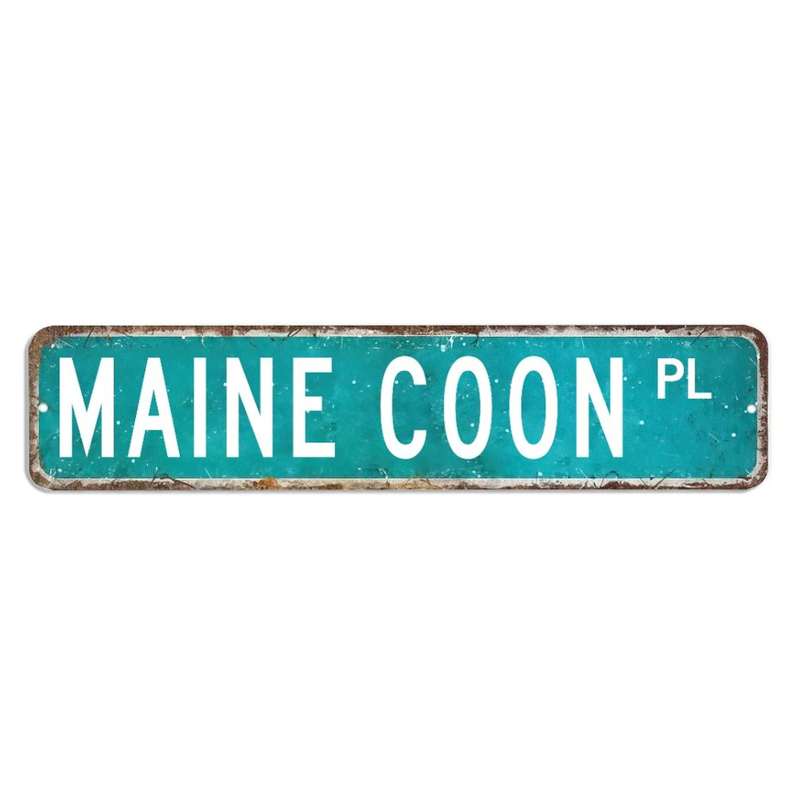 Byron Hoyle Maine Coon Sign Maine Coon Gift Maine Coon Metal Sign Maine Coon Custom Street Metal Sign Shabby Chic Wall Art Retro Wall Hanger Home Decor Wall Decorations Rustic Farmhouse Signs