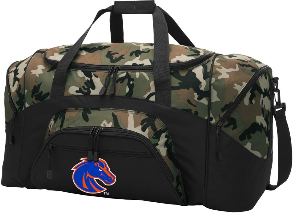 Camo Boise State Suitcase Duffel Bag - Large Boise State University Duffle for Travel or Sports Gear Bag (Camo)