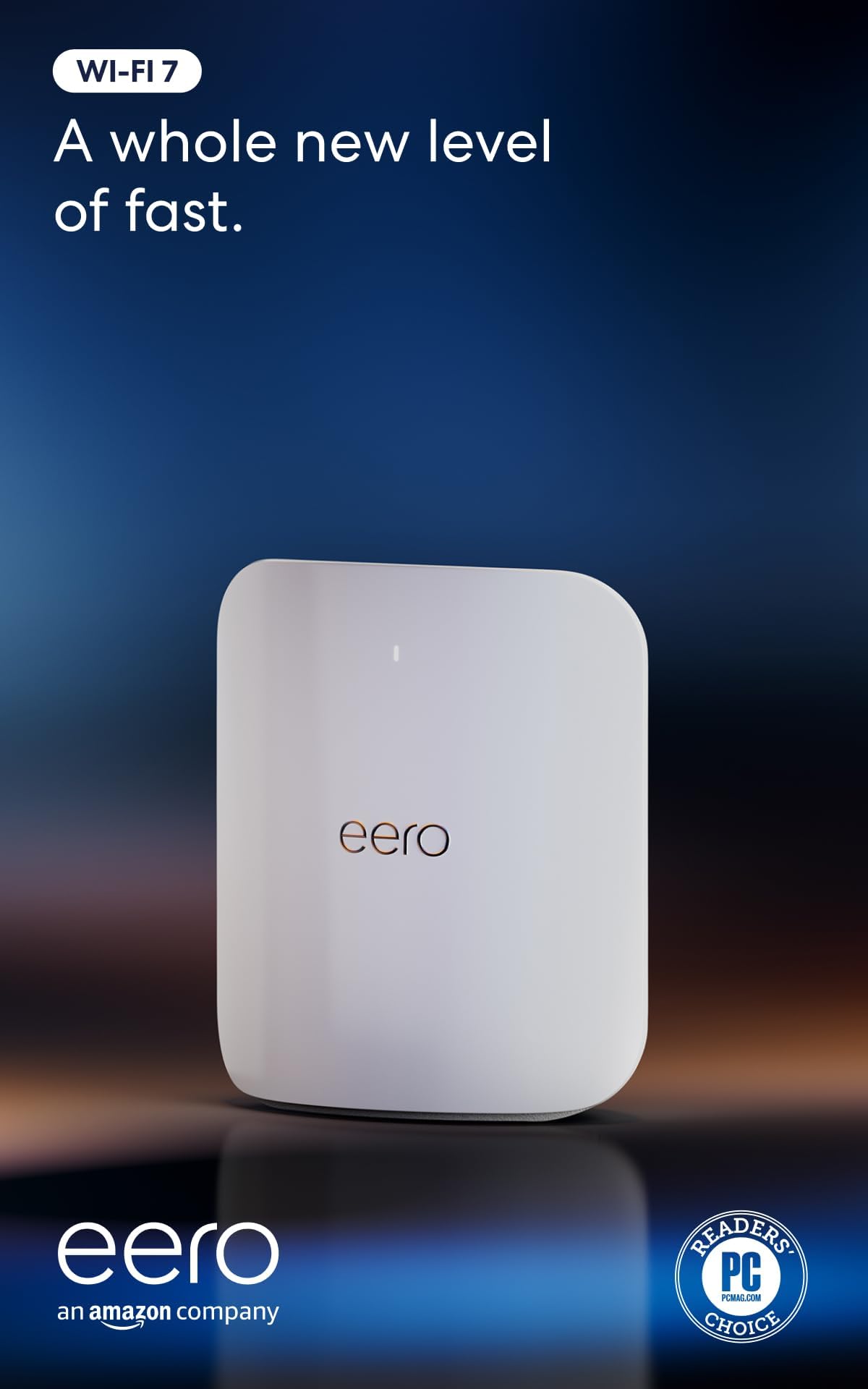 Amazon eero Max 7 mesh wifi router (newest model) - Supports internet plans up to 10 Gbps, Coverage up to 2,500 sq. ft., Connect 250+ devices, 1-pack