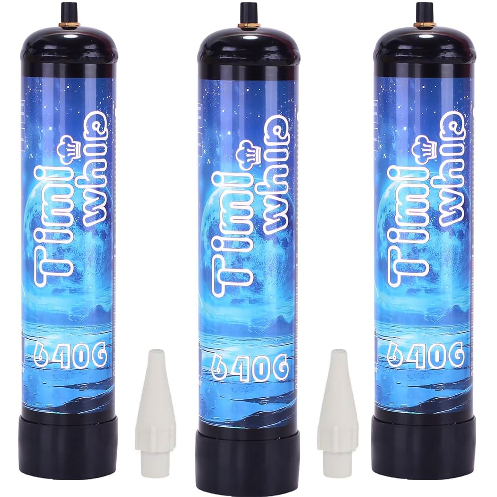 Whipped Cream Chargers Nitrous Oxide Tank 3 Count Whip Cream Charger<640G 1L>Nitrous Oxide Cartridges Whippets Nitrous Oxide Gas 99.9% Good