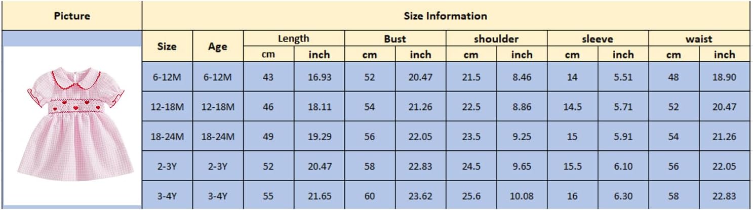 FIOMVA Toddler Baby Girl Valentines Day Dress Short Sleeve Letter Embroidery Smocked Dress Valentines Day Outfit Clothes - Image 8