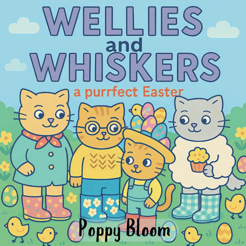 Wellies and Whiskers: A purrfect Easter colouring book