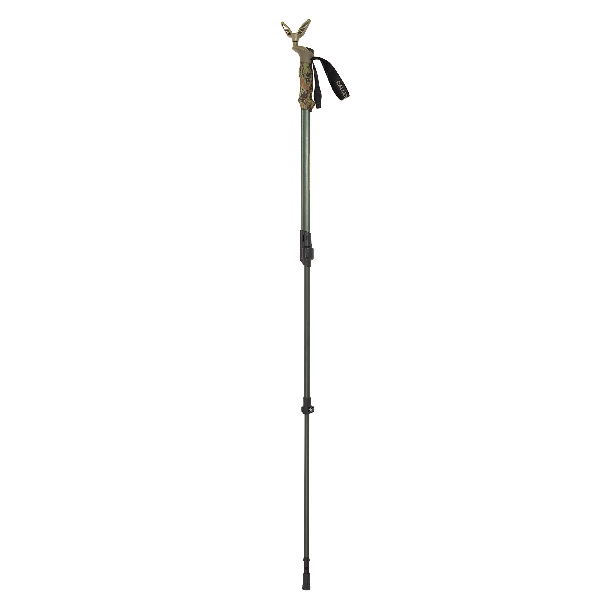 Allen Company Axial EZ-Stik Adjustable Push Button Shooting Stick, Monopod, 61 H inches, Olive, Green, one Size (21447)