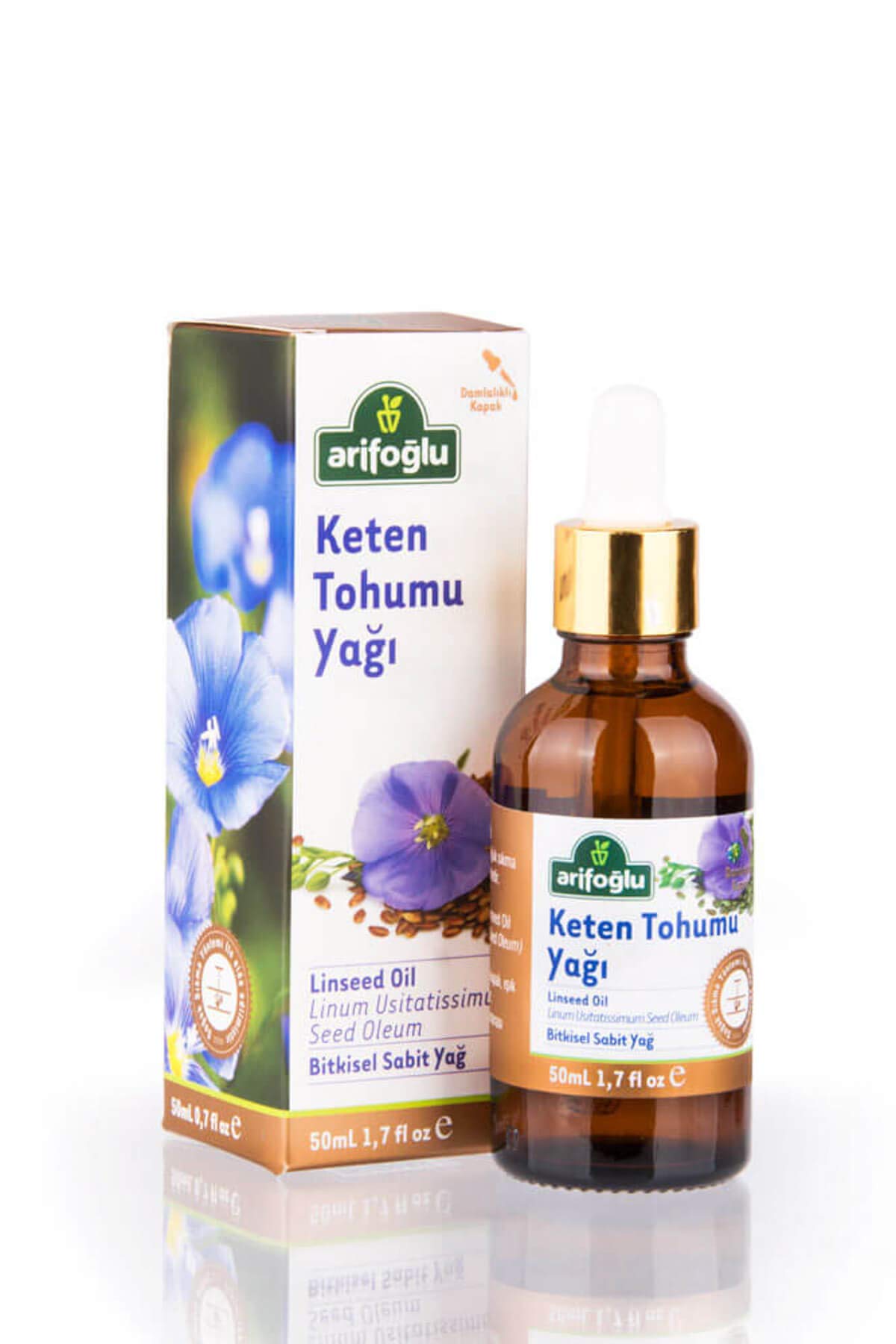 Arifoğlu Keten Tohumu Yağı 50ml - Omega-3 Zengini, Cilt ve Saç İçin Besleyici, Doğal ve Saf Yağ