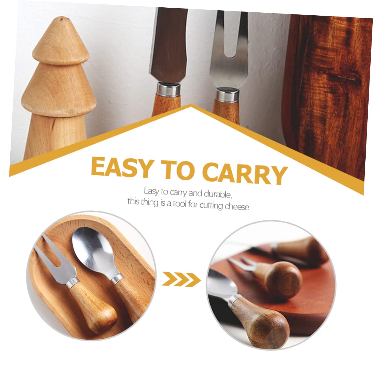 PRETYZOOM Cheese Knife Set Cheese Spreader Slicer Spatula 4-piece Charcuterie Tools Great for Hosting Entertaining