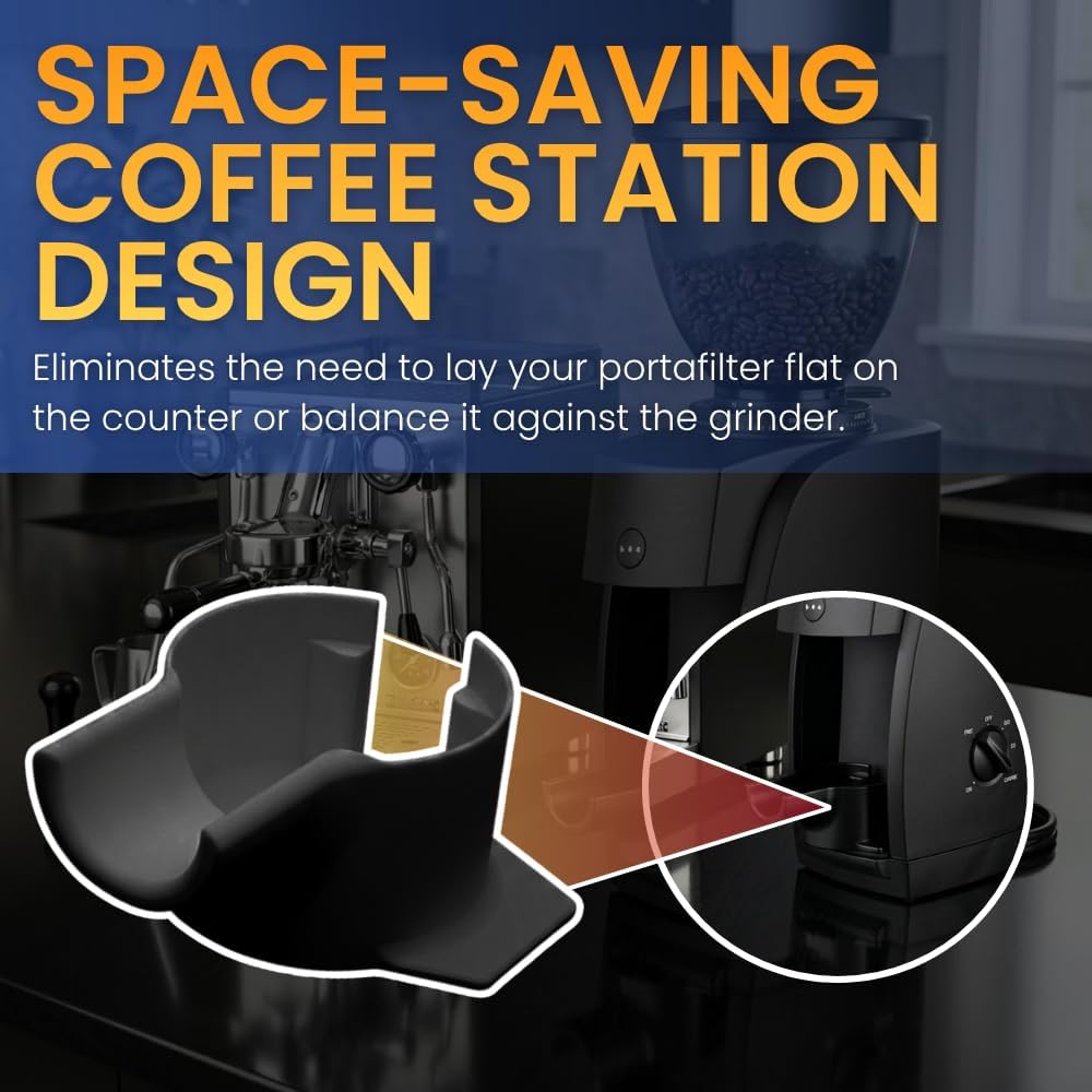 SplashNColor Portafilter Holder for Baratza Encore – Side-Mount Grinder Accessory | Friction Fit No Tools Required | Keeps Espresso Workflow Organized | Space-Saving Coffee Station image 5