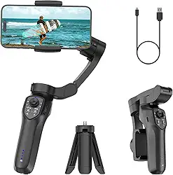 COMITOK L7C Pro, estabilizador gimbal para iPhone, estabilizador de telefone para gravação de vídeo com rastreamento de rosto/objeto, gimbal de 3 eixos para Android e iPhone 15 Pro Max, gravação Vlog